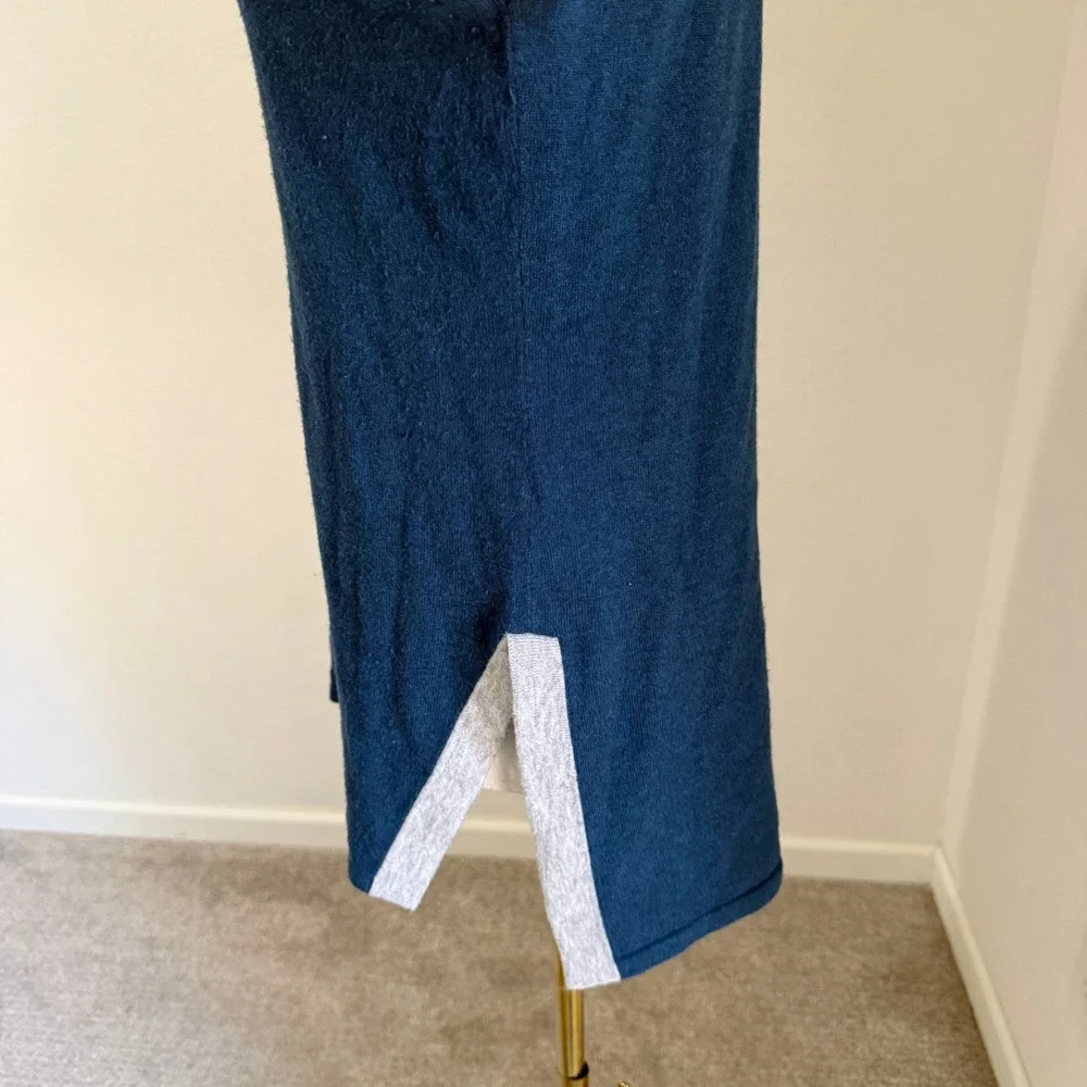 Smartwool Womens Merino Wool Blend V-Neck Tunic Sweater Teal Blue XS - Picture 5 of 10